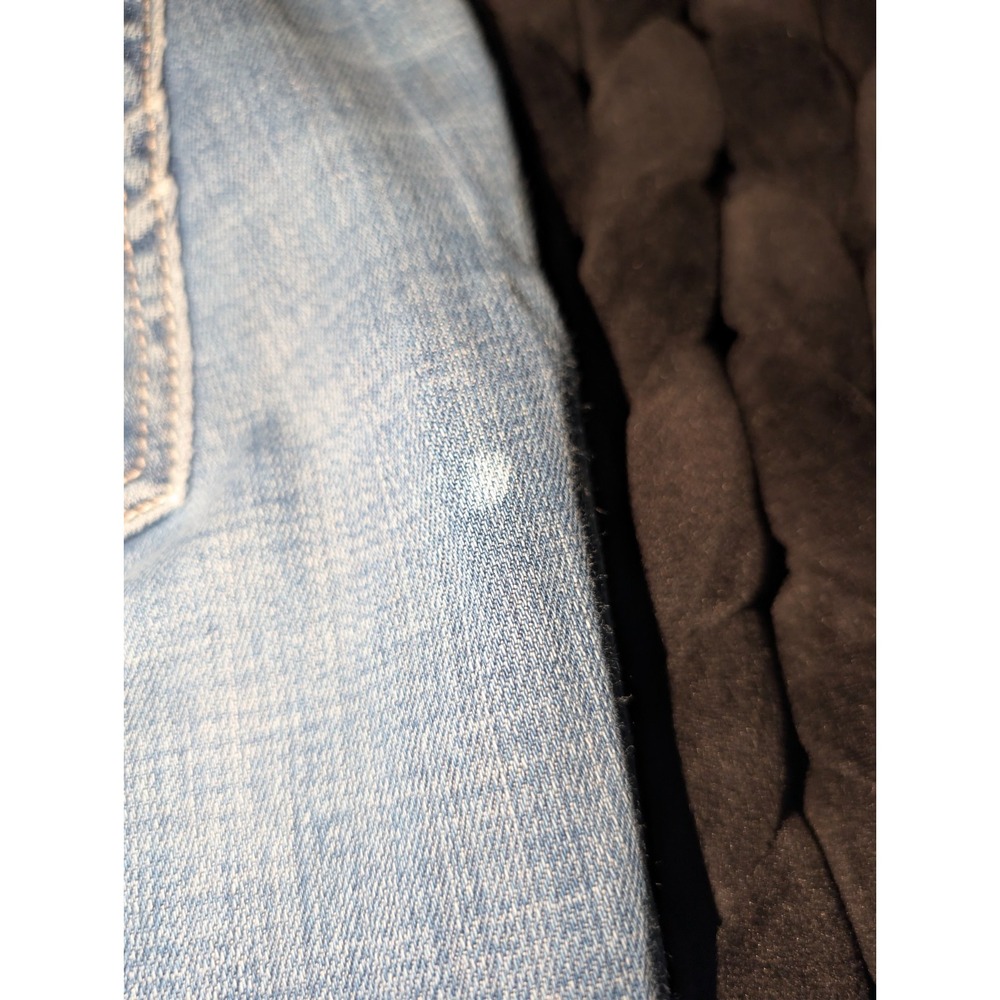 Womens Bke Denim Payton Bootcut Distressed Jeans Size 31X33 1/2 Medium Wash - Picture 13 of 14